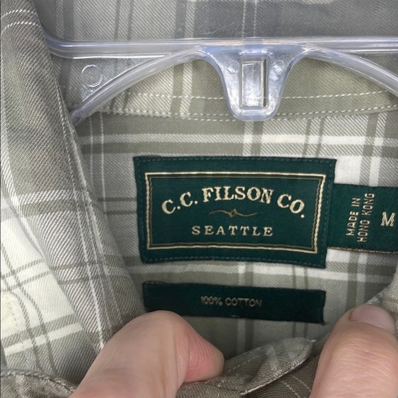 Filson Green Casual Button Down Shirt - Picture 3 of 6
